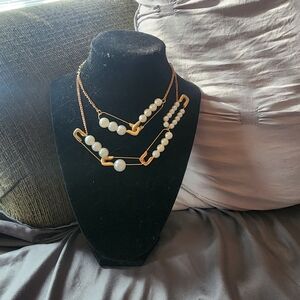 Handmade Gold and Pearl Necklace